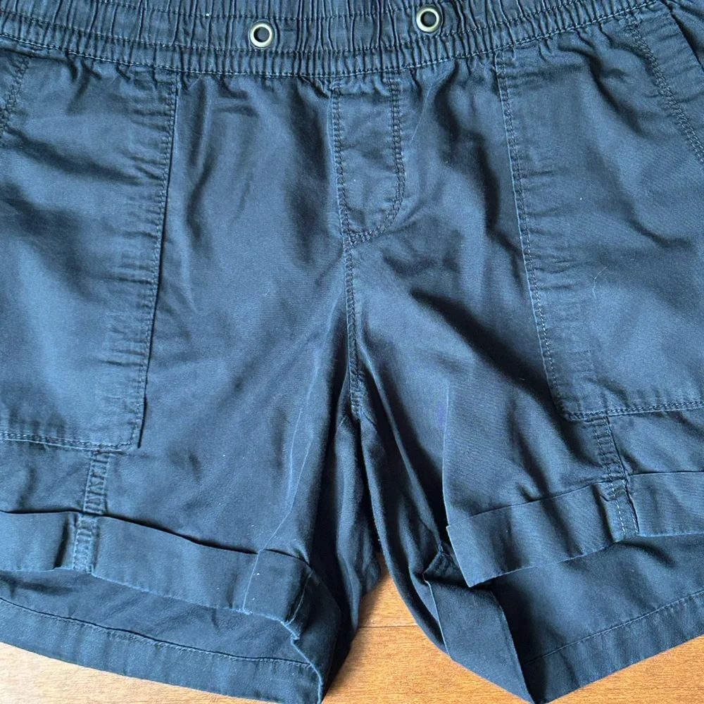 Old Navy Cotton Blend Pull On Shorts Womens XXL Black Casual Lounge Resort
